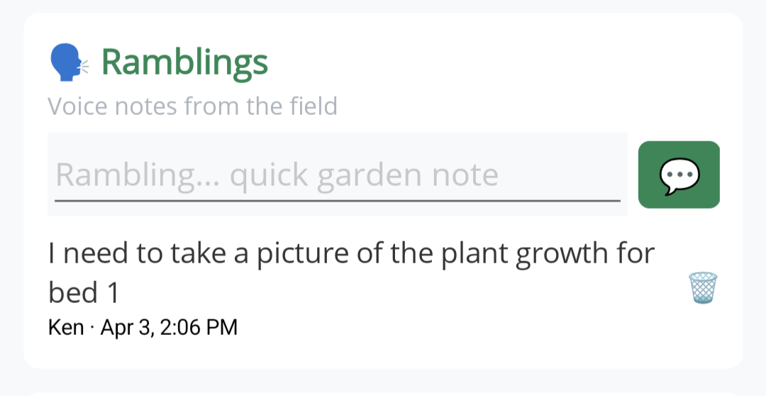 Ramblings — Garden Notes