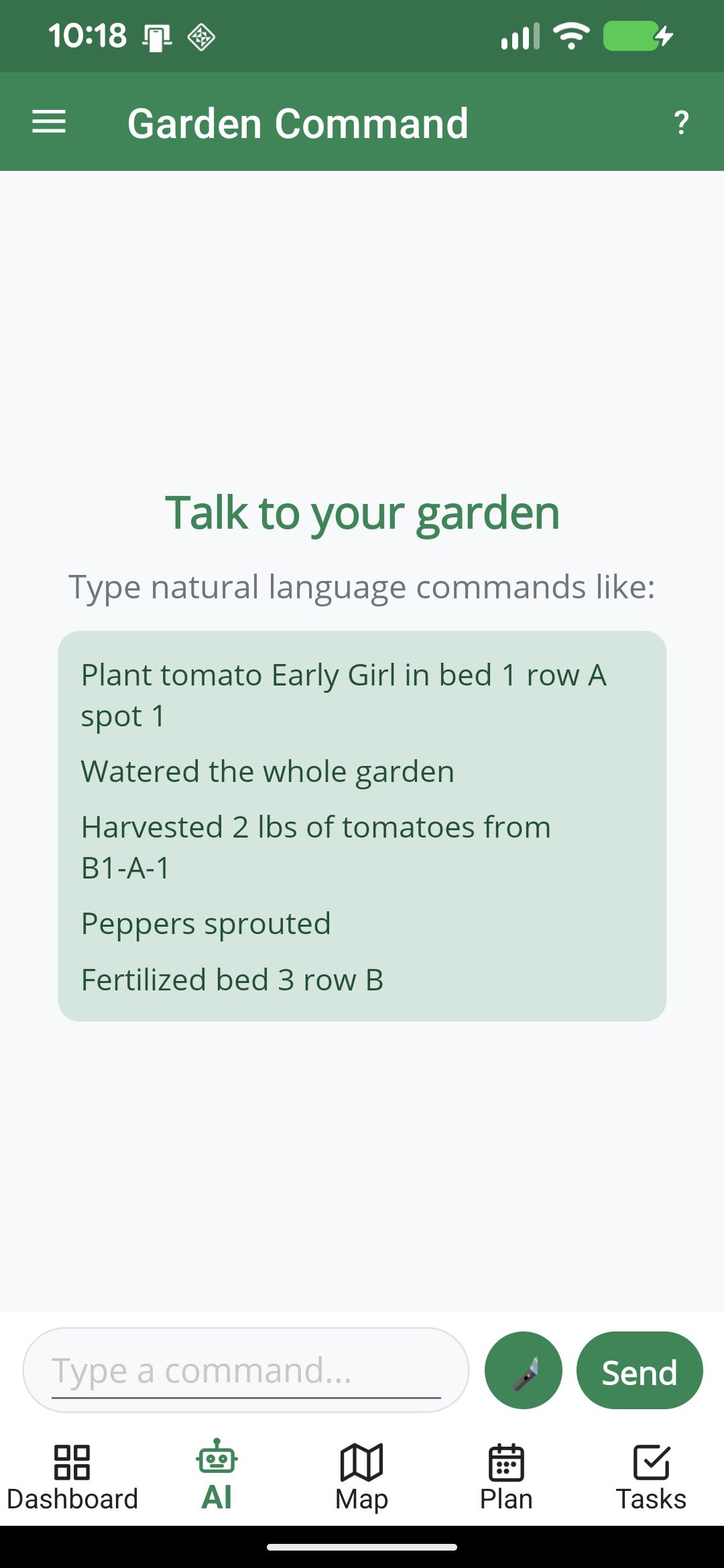 Mobile Garden Map